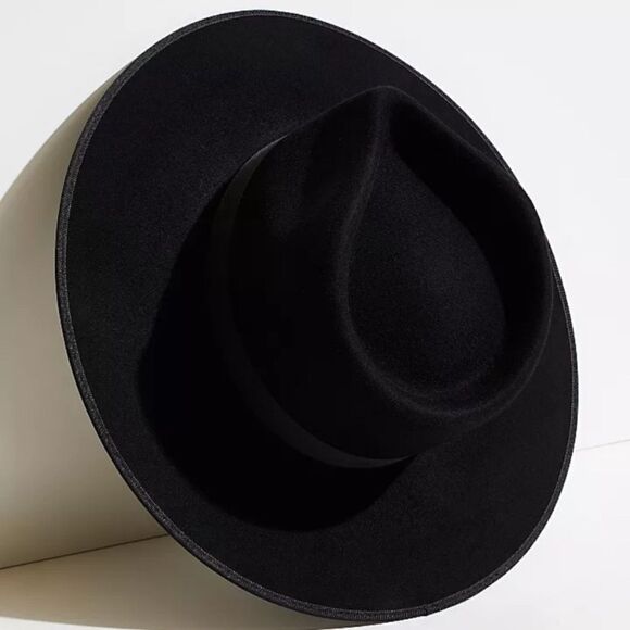 Free People Black Rancher Felt Hat M - Picture 3 of 9
